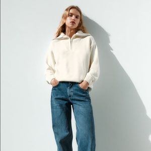 Zara KNIT ZIP SWEATER